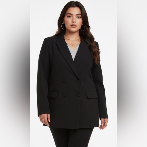 Elegant Black Women's Blazer Suit
